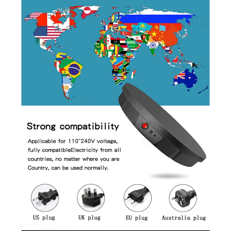 52cm Remote Control Electric Rotating Turntable Display Stand Video Shooting Props Turntable, Charging Power, Power Plug:UK Plug(White) - free shipping - PMC TechLife - Order now!