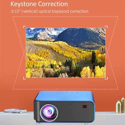 T4 Regular Version 1024x600 1200 Lumens Portable Home Theater LCD Projector, Plug Type:EU Plug(Blue) - Mini Projector by PMC Jewellery | Online Shopping South Africa | PMC Jewellery | Buy Now Pay Later Mobicred