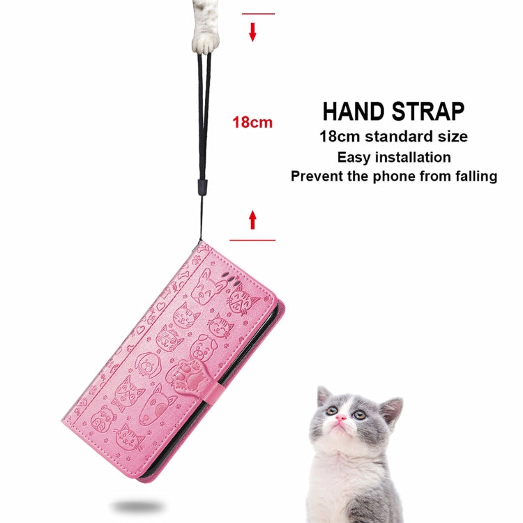 For Doogee N40 Pro Cat and Dog Embossed Horizontal Flip Phone Leather Case with Holder & Card Slot & Wallet & Lanyard(Pink) - More Brand by PMC Jewellery | Online Shopping South Africa | PMC Jewellery | Buy Now Pay Later Mobicred