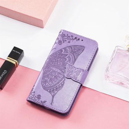 For DOOGEE N40 Pro Butterfly Love Flowers Embossed Horizontal Flip Leather Case with Holder & Card Slots & Wallet & Lanyard(Light Purple) - More Brand by PMC Jewellery | Online Shopping South Africa | PMC Jewellery | Buy Now Pay Later Mobicred