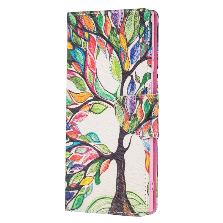 For Samsung Galaxy S22 Ultra 5G Colored Drawing Pattern Horizontal Flip Phone Leather Case with Holder & Card Slots & Wallet(Tree Life) - Galaxy S22 Ultra 5G Cases by PMC Jewellery | Online Shopping South Africa | PMC Jewellery