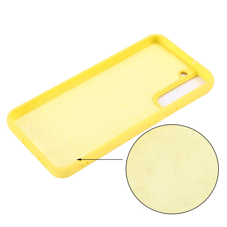 For Samsung Galaxy S22 5G Pure Color Liquid Silicone Shockproof Full Coverage Phone Case(Yellow) - free shipping - PMC TechLife - Order now!