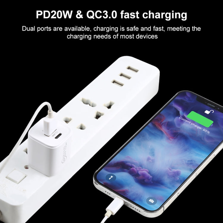 20WACB 20W QC3.0 + PD Quick Charger, Plug Specification:US Plug(White) - free shipping - PMC Jewellery - Order now!