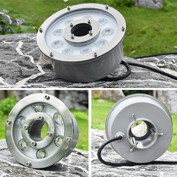 12W Landscape Ring LED Aluminum Alloy Underwater Fountain Light(White Light) - Underwater Lights by PMC TechLife | Online Shopping South Africa | PMC TechLife