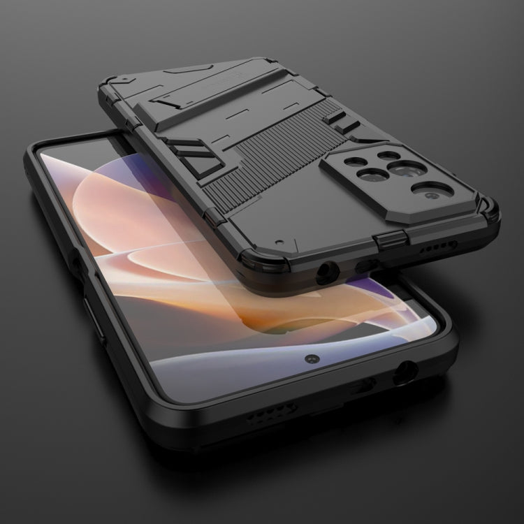 For Xiaomi Redmi Note 11 Pro / Note 11 Pro+ Punk Armor 2 in 1 PC + TPU Shockproof Phone Case with Invisible Holder(Black) - Xiaomi Cases by PMC TechLife | Online Shopping South Africa | PMC TechLife