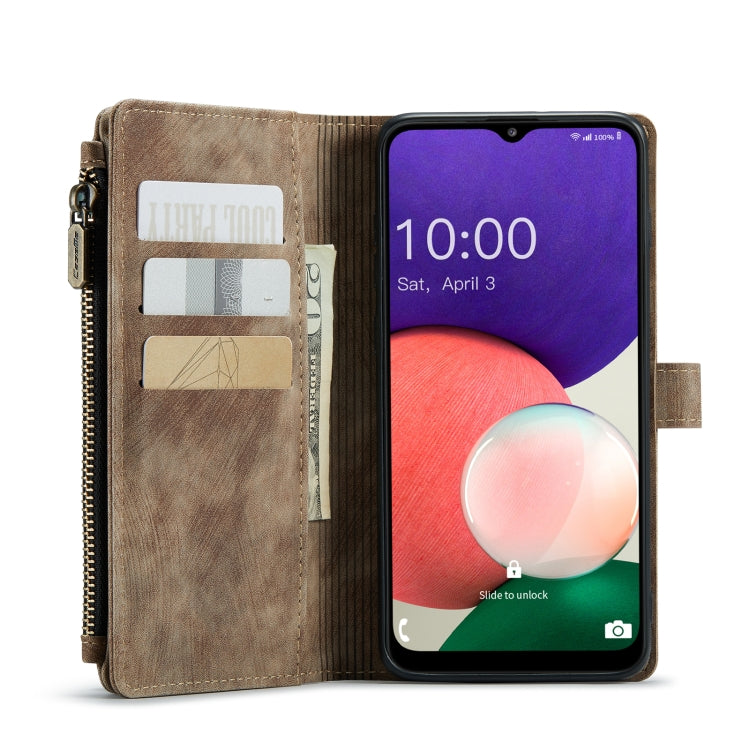 For Samsung Galaxy A22 5G CaseMe-C30 Multifunctional Horizontal Flip PU + TPU Phone Case(Brown) - Galaxy Phone Cases by CaseMe | Online Shopping South Africa | PMC Jewellery | Buy Now Pay Later Mobicred