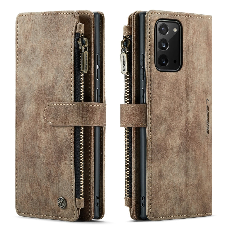 For Samsung Galaxy Note20 CaseMe-C30 Multifunctional Horizontal Flip PU + TPU Phone Case(Brown) - Galaxy Note20 Cases by CaseMe | Online Shopping South Africa | PMC Jewellery | Buy Now Pay Later Mobicred