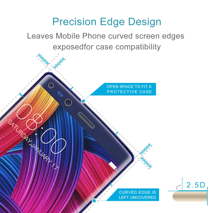 50 PCS 0.26mm 9H 2.5D Tempered Glass Film For Doogee MIX 2 - For Doogee by PMC Jewellery | Online Shopping South Africa | PMC Jewellery | Buy Now Pay Later Mobicred