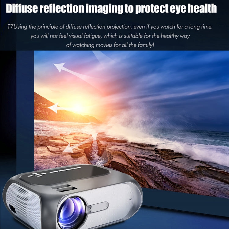 T7 1920x1080P 200 ANSI Portable Home Theater LED HD Digital Projector, Basic Version, AU Plug(Black) - LED Projector by PMC Jewellery | Online Shopping South Africa | PMC Jewellery | Buy Now Pay Later Mobicred