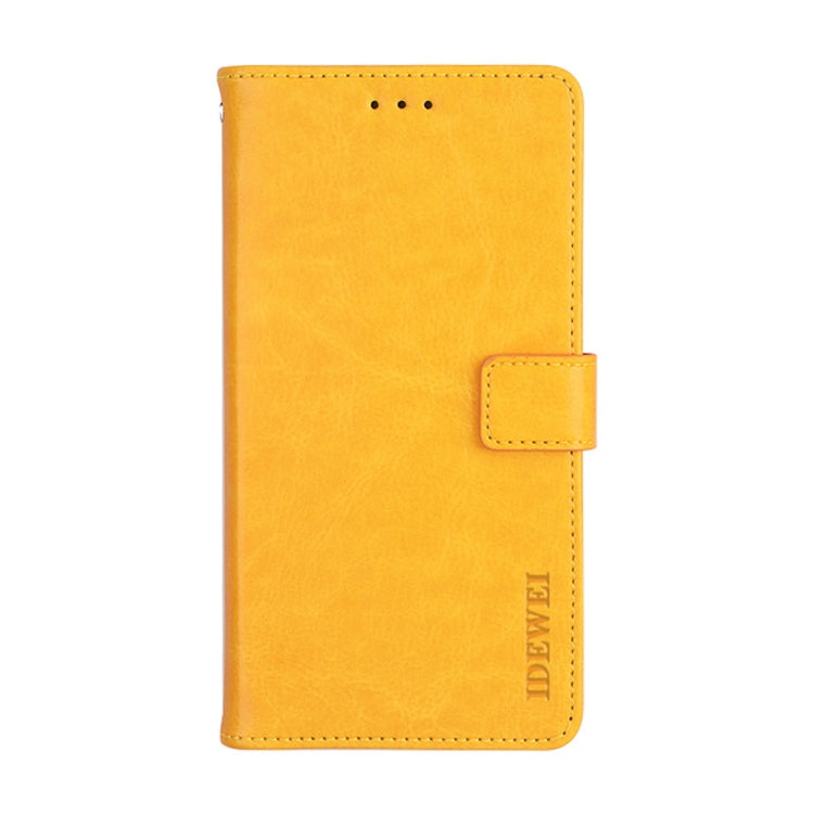 For Cubot X50 idewei Crazy Horse Texture Leather Case with Holder & Card Slots & Wallet(Yellow) - More Brand by idewei | Online Shopping South Africa | PMC Jewellery | Buy Now Pay Later Mobicred