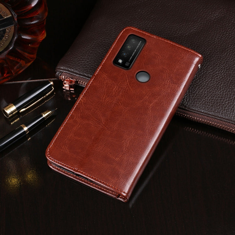 For TCL 20 R 5G idewei Crazy Horse Texture Leather Phone Case(Red) - More Brand by idewei | Online Shopping South Africa | PMC Jewellery | Buy Now Pay Later Mobicred