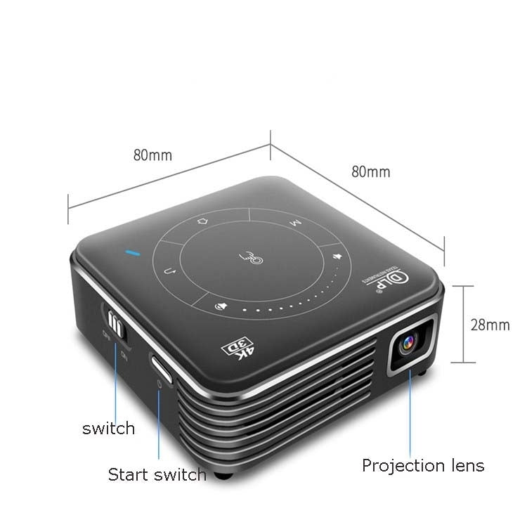 P11 854x480 DLP Smart Projector With Infrared Remote Control, Android 9.0, 4GB+32GB, US Plug - free shipping - PMC Jewellery - Order now!