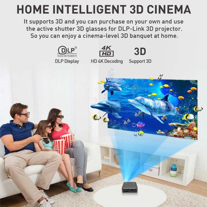 P11 854x480 DLP Smart Projector With Infrared Remote Control, Android 9.0, 4GB+32GB, AU Plug - LED Projector by PMC Jewellery | Online Shopping South Africa | PMC Jewellery | Buy Now Pay Later Mobicred