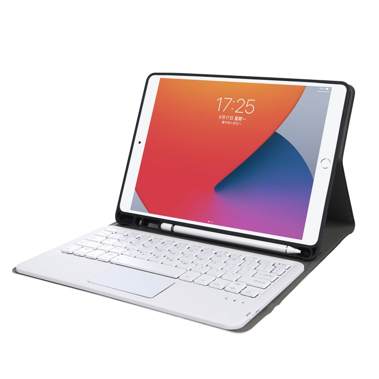 A07B-A Lambskin Texture Square Keycap Bluetooth Keyboard Leather Case with Touch Control For iPad 9.7 2018 & 2017 / Pro 9.7 inch / Air 2(Gold) - Universal by PMC TechLife | Online Shopping South Africa | PMC TechLife