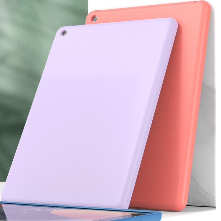 For iPad 10.2 2021 / 2020 / 2019 Mutural Silicone Microfiber Tablet Case(Light Blue) - free shipping - PMC TechLife - Order now!
