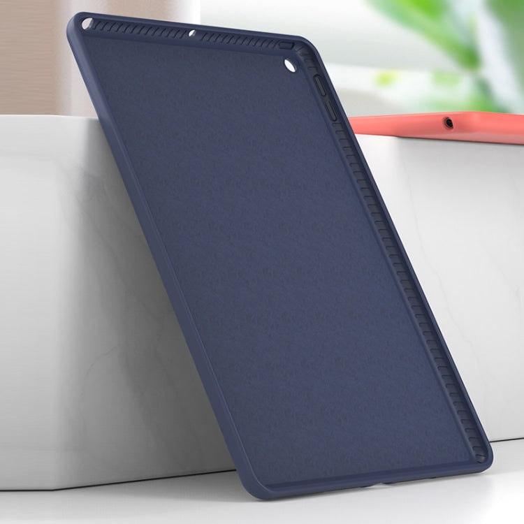 For iPad 10.2 2021 / 2020 / 2019 Mutural Silicone Microfiber Tablet Case(Light Blue) - free shipping - PMC TechLife - Order now!