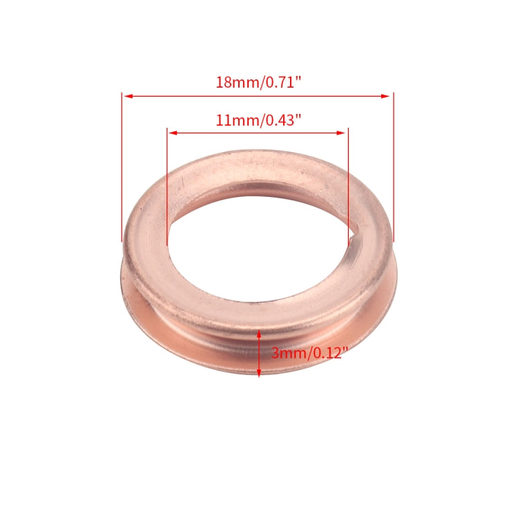 A5421 10 in 1 Car Drain Plug Crush Washer Gaskets 1102601M02 for Nissan - Nuts & Bolts by PMC Jewellery | Online Shopping South Africa | PMC Jewellery | Buy Now Pay Later Mobicred