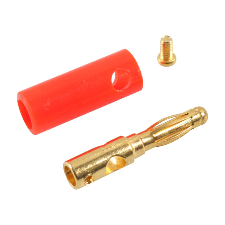 A6549 40 in 1 Car Red and Black Cover Gold-plated 4mm Banana Head Audio Plug - Terminal connectors by PMC Jewellery | Online Shopping South Africa | PMC Jewellery | Buy Now Pay Later Mobicred