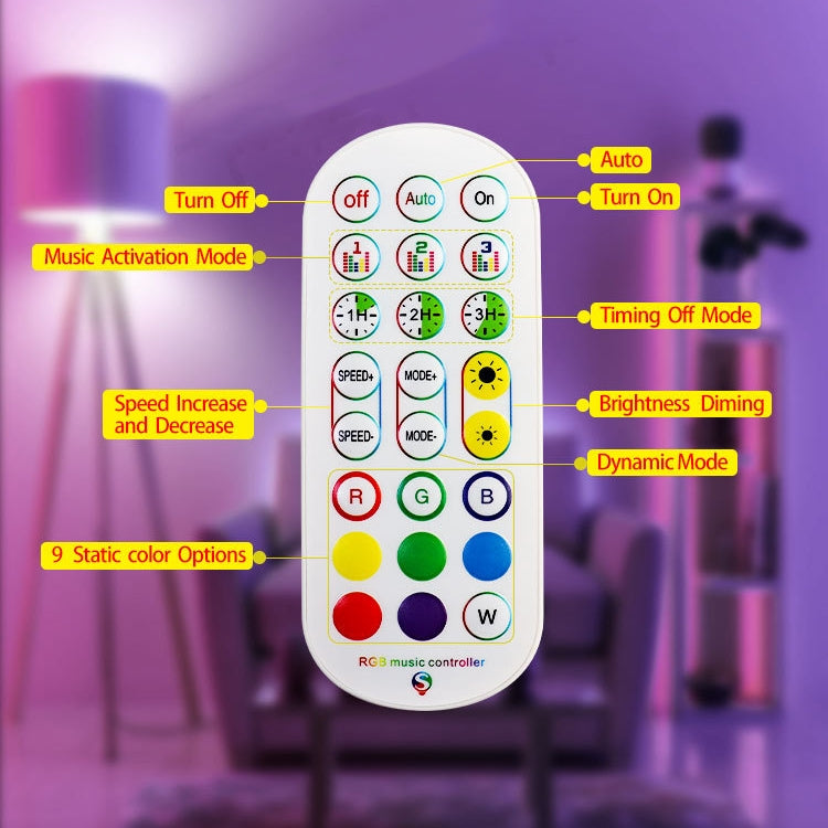 LED Symphony RGB Atmosphere Floor Light with Remote Control, Length:1.2m - Floor Lamps by PMc TechLife | Online Shopping South Africa | PMc TechLife | Buy Now Pay Later Mobicred