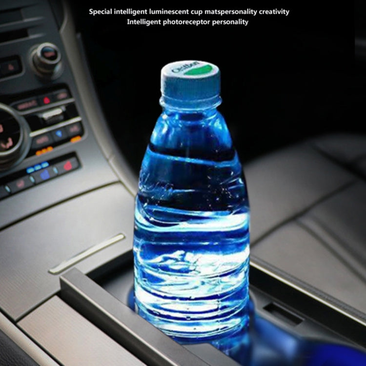 Car AcrylicColorful USB Charger Water Cup Groove LED Atmosphere Light(English Tree) - Car Drink Holders by PMC TechLife | Online Shopping South Africa | PMC TechLife | Buy Now Pay Later Mobicred