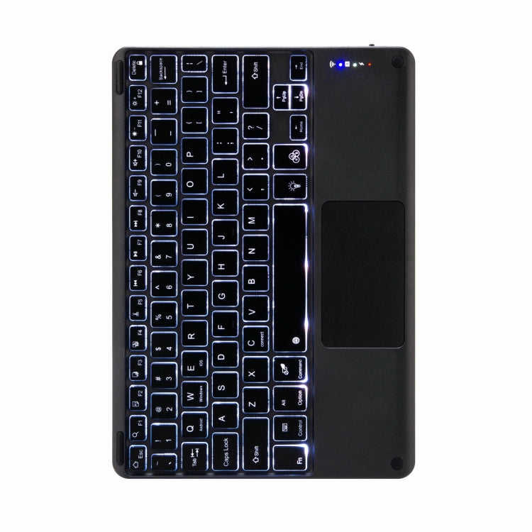 H-102CS Touch Backlight Bluetooth Keyboard Leather Case with Rear Three-fold Holder For iPad 10.2 2020 & 2019 / Pro 10.5 inch(Black) - Universal by PMC TechLife | Online Shopping South Africa | PMC TechLife