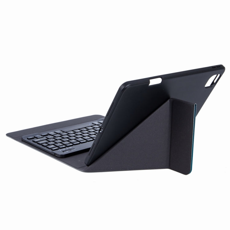 H-097S Monochrome Backlight Bluetooth Keyboard Leather Case with Rear Three-fold Holder For iPad 9.7 2018 & 2017(Black) - Universal by PMC TechLife | Online Shopping South Africa | PMC TechLife