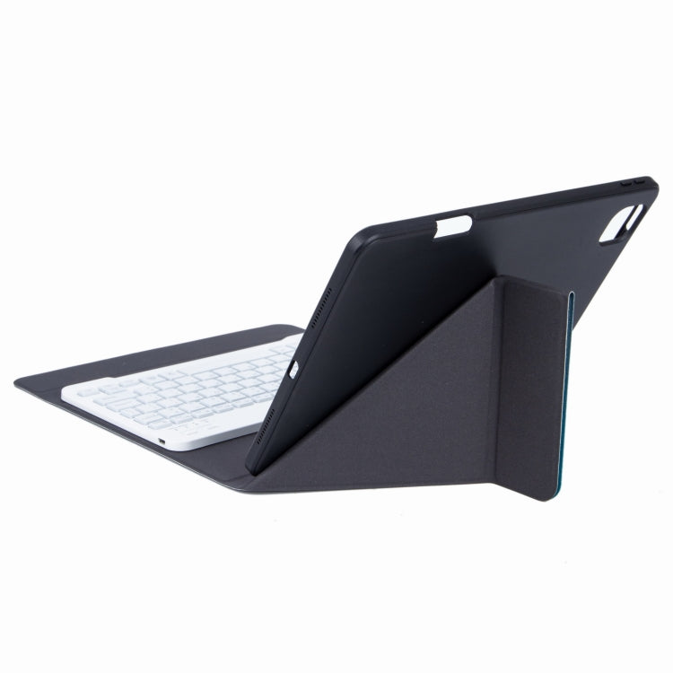 H-097S Monochrome Backlight Bluetooth Keyboard Leather Case with Rear Three-fold Holder For iPad 9.7 2018 & 2017(Pink Blue) - Universal by PMC TechLife | Online Shopping South Africa | PMC TechLife