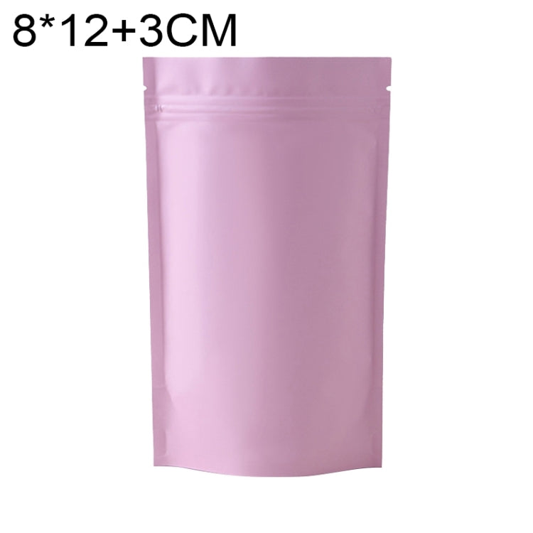 100 PCS/Set Matte Aluminum Foil Snack Stand-up Pouch, Size:8x12+3cm(Pink) - Preservation Supplies by PMC TechLife | Online Shopping South Africa | PMC TechLife | Buy Now Pay Later Mobicred