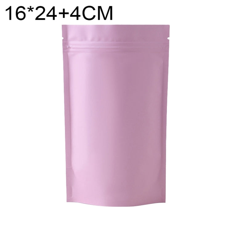 100 PCS/Set Matte Aluminum Foil Snack Stand-up Pouch, Size:16x24+4cm(Pink) - Preservation Supplies by PMC TechLife | Online Shopping South Africa | PMC TechLife | Buy Now Pay Later Mobicred