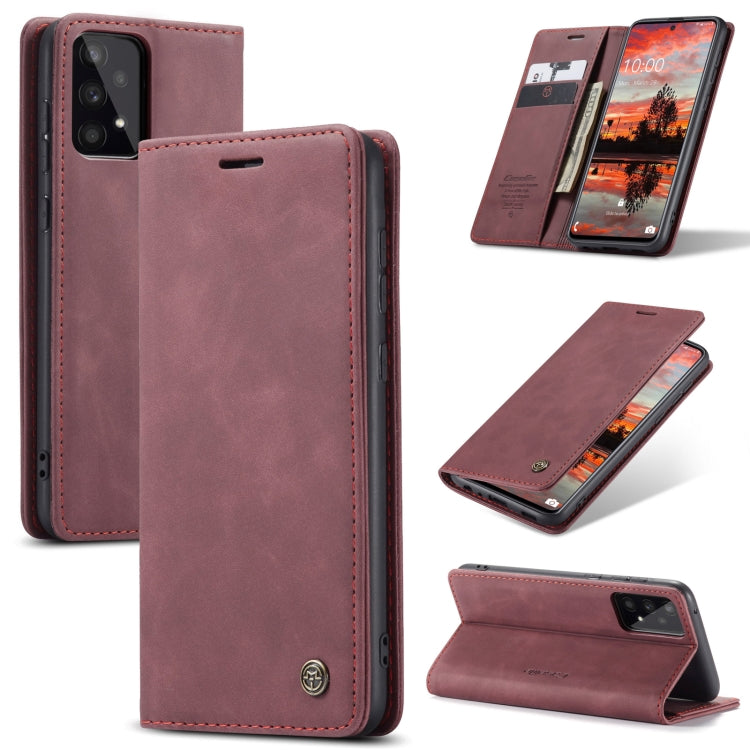 For Samsung Galaxy A33 5G CaseMe 013 Multifunctional Horizontal Flip Leather Phone Case(Wine Red) - Galaxy Phone Cases by CaseMe | Online Shopping South Africa | PMC Jewellery | Buy Now Pay Later Mobicred