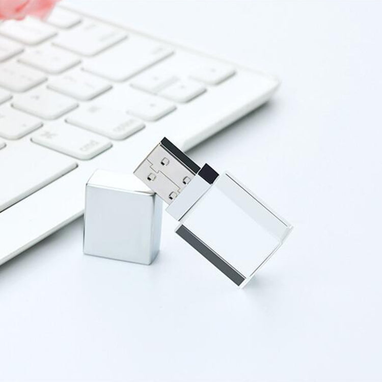Crystal Flash Light Emitting USB 2.0 Flash Drive Car Music USB Flash Drive, Capacity:16GB(White) - USB Flash Drives by PMC TechLife | Online Shopping South Africa | PMC TechLife | Buy Now Pay Later Mobicred