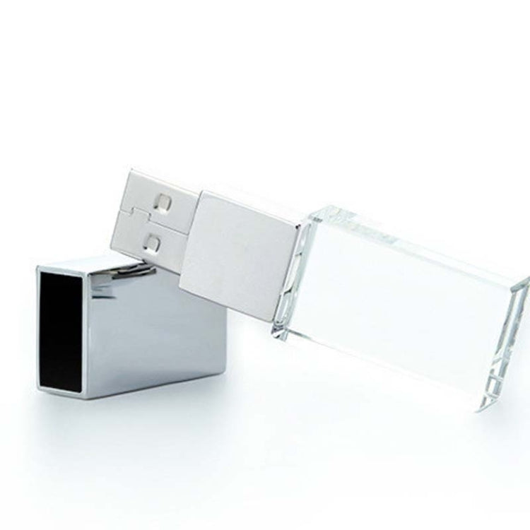 Crystal Flash Light Emitting USB 2.0 Flash Drive Car Music USB Flash Drive, Capacity:16GB(White) - USB Flash Drives by PMC TechLife | Online Shopping South Africa | PMC TechLife | Buy Now Pay Later Mobicred