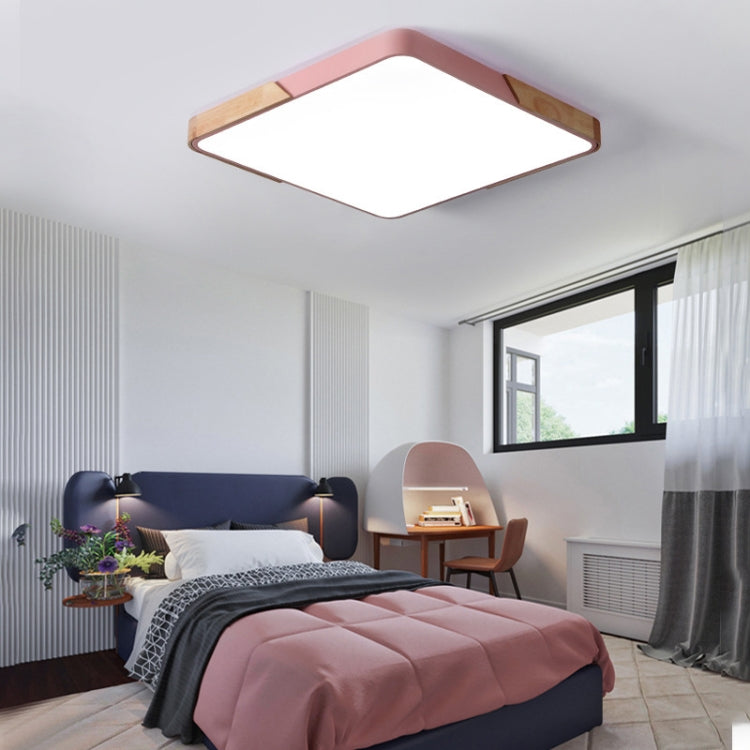 Wood Macaron LED Square Ceiling Lamp, White Light, Size:40cm(White) - Celling Lights & Chandeliers by PMc TechLife | Online Shopping South Africa | PMc TechLife | Buy Now Pay Later Mobicred