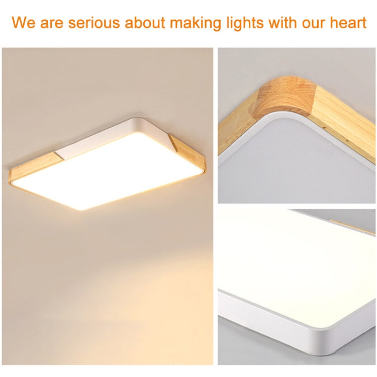 Wood Macaron LED Square Ceiling Lamp, White Light, Size:50cm(Gold) - Celling Lights & Chandeliers by PMc TechLife | Online Shopping South Africa | PMc TechLife | Buy Now Pay Later Mobicred