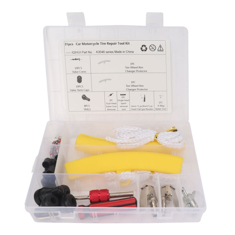 A3546 31 in 1 Car Tire Repair Tool Kit with Yellow Protective Cover - Tire Repair & Installation Tools by PMC Jewellery | Online Shopping South Africa | PMC Jewellery