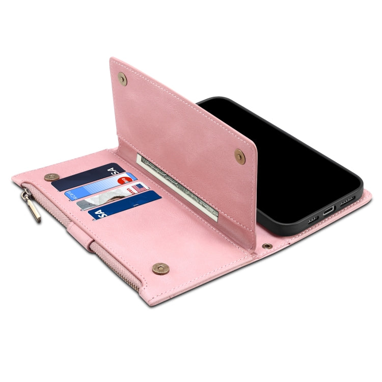 For Motorola Edge X30 Retro Frosted Leather Phone Case(Rose Gold) - Motorola Cases by PMC TechLife | Online Shopping South Africa | PMC TechLife | Buy Now Pay Later Mobicred