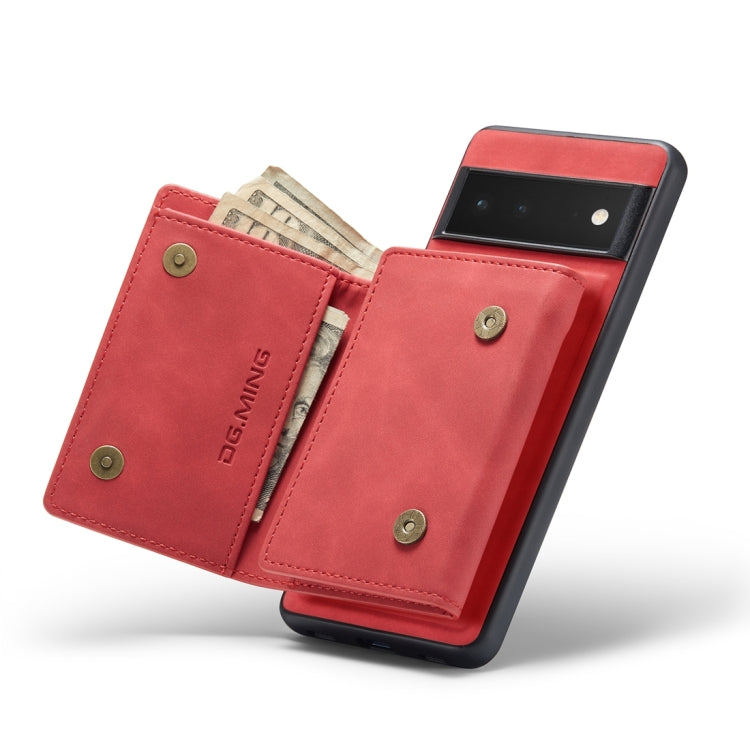 For Google Pixel 6 Pro DG.MING M1 Series 3-Fold Multi Card Wallet Back Cover Leather Phone Case(Red) - Google Cases by DG.MING | Online Shopping South Africa | PMC TechLife | Buy Now Pay Later Mobicred