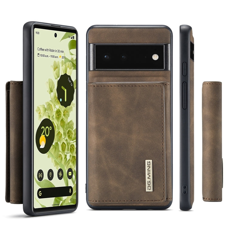 For Google Pixel 6 Pro DG.MING M1 Series 3-Fold Multi Card Wallet Back Cover Leather Phone Case(Coffee) - free shipping - PMC TechLife - Order now!
