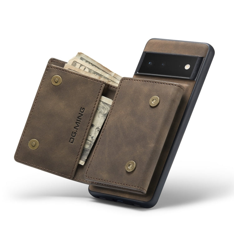 For Google Pixel 6 Pro DG.MING M1 Series 3-Fold Multi Card Wallet Back Cover Leather Phone Case(Coffee) - free shipping - PMC TechLife - Order now!
