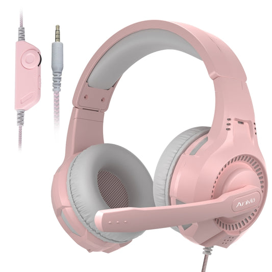 Anivia A11 3.5mm Wired Gaming Headset with Microphone(Pink) - Multimedia Headset by SADES | Online Shopping South Africa | PMC Jewellery | Buy Now Pay Later Mobicred