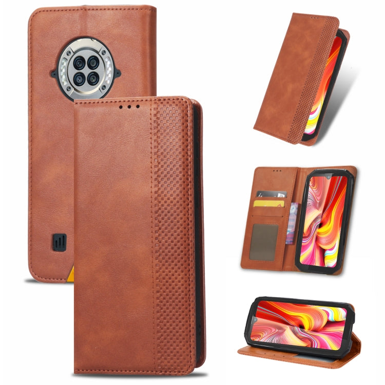For Doogee S96 Pro Magnetic Buckle Retro Texture Leather Phone Case(Brown) - Doogee Cases by PMC Jewellery | Online Shopping South Africa | PMC Jewellery | Buy Now Pay Later Mobicred