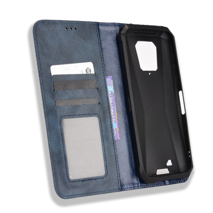 For Ulefone Armor 8 Magnetic Buckle Retro Texture Leather Phone Case(Blue) - Ulefone Cases by PMC Jewellery | Online Shopping South Africa | PMC Jewellery | Buy Now Pay Later Mobicred