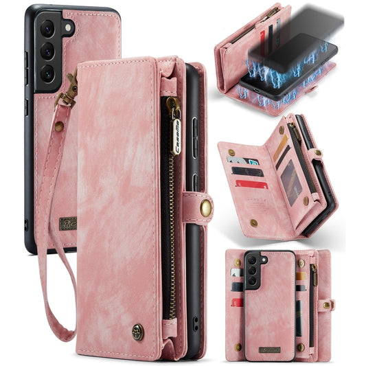 For Samsung Galaxy S22+ 5G CaseMe-008 Detachable Multifunctional Horizontal Flip Leather Case (Pink) - Galaxy S22+ 5G Cases by CaseMe | Online Shopping South Africa | PMC Jewellery | Buy Now Pay Later Mobicred