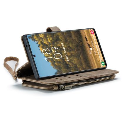 For Samsung Galaxy S22 Ultra 5G CaseMe C30 Multifunctional Phone Leather Case with Holder & Card Slot & Wallet(Brown) - Galaxy S22 Ultra 5G Cases by CaseMe | Online Shopping South Africa | PMC Jewellery | Buy Now Pay Later Mobicred