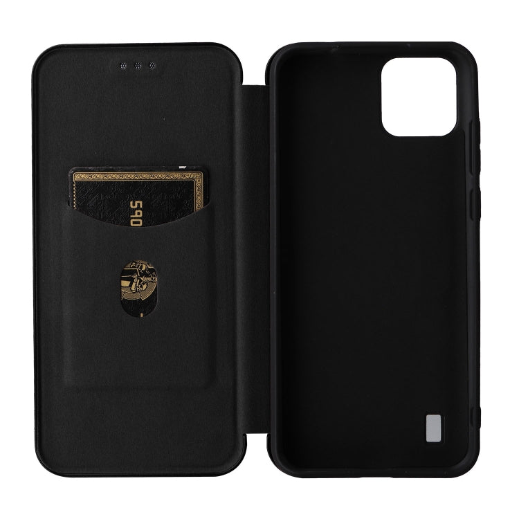For Blackview A55 Carbon Fiber Texture Horizontal Flip PU Phone Case(Black) - More Brand by PMC TechLife | Online Shopping South Africa | PMC TechLife | Buy Now Pay Later Mobicred