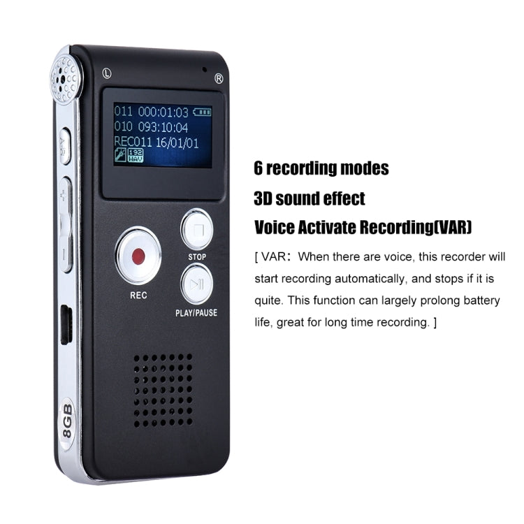 SK-012 16GB USB Dictaphone Digital Audio Voice Recorder with WAV MP3 Player VAR Function(Purple) - Other Style by PMC Jewellery | Online Shopping South Africa | PMC Jewellery | Buy Now Pay Later Mobicred