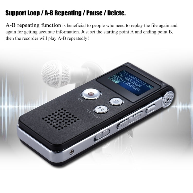 SK-012 16GB USB Dictaphone Digital Audio Voice Recorder with WAV MP3 Player VAR Function(Grey) - Other Style by PMC Jewellery | Online Shopping South Africa | PMC Jewellery | Buy Now Pay Later Mobicred