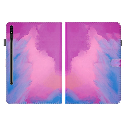 For Samsung Galaxy Tab S9+ Watercolor Pattern Flip Leather Tablet Case(Purple Red) - Galaxy Tab S9+ Cases by PMC Jewellery | Online Shopping South Africa | PMC Jewellery | Buy Now Pay Later Mobicred