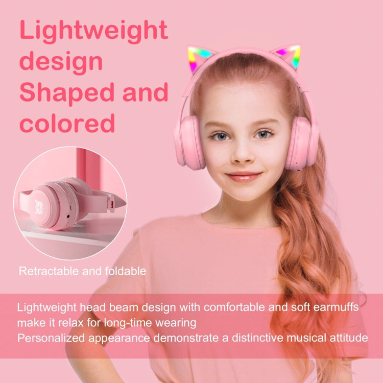 ONIKUMA B90 RGB Lighting Wireless Bluetooth Headphone (Pink) - Multimedia Headset by ONIKUMA | Online Shopping South Africa | PMC Jewellery | Buy Now Pay Later Mobicred