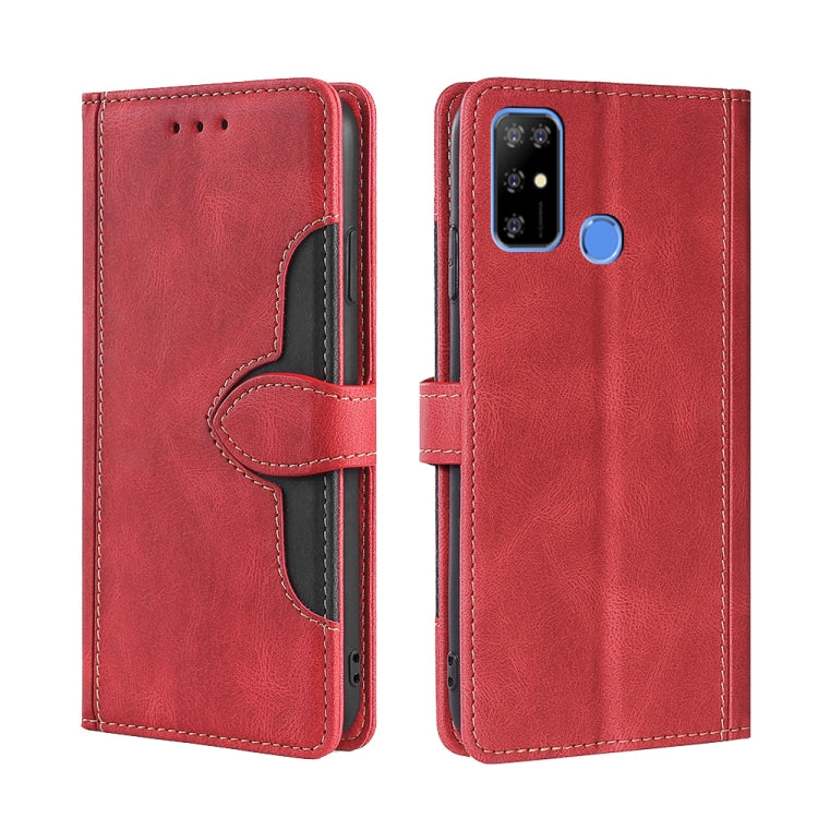 For Doogee X96 Pro Skin Feel Straw Hat Magnetic Buckle Leather Phone Case(Red) - Doogee Cases by PMC Jewellery | Online Shopping South Africa | PMC Jewellery | Buy Now Pay Later Mobicred